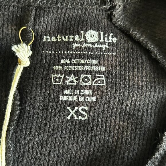 NWT Natural Life Women's Black Long Sleeve Crew Neck Dress, Extra Small - Picture 3 of 5